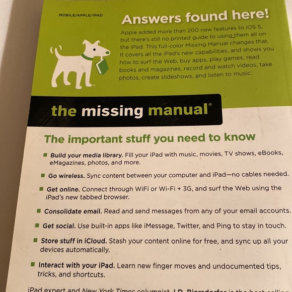 IPAD2 - THE MISSING MANUAL - THE BOOK THAT SHOULD HAVE BEEN IN THE BOX - Picture 3 of 3
